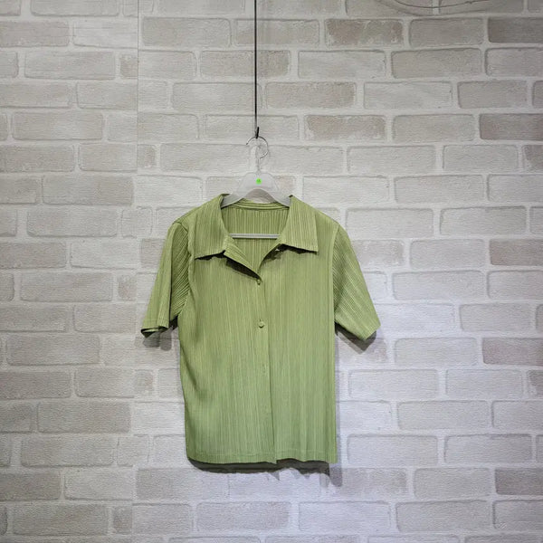 [BUNJANG] Pleated Shirt Free Size / ㅊ14 플리츠 셔츠 F