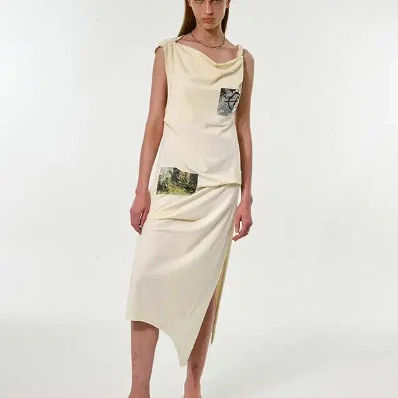 [BUNJANG] TheOpen Product Sleeveless Drape Dress / 더오픈 프로덕트 오픈와이와이 슬리브리스 드레이프 드레스