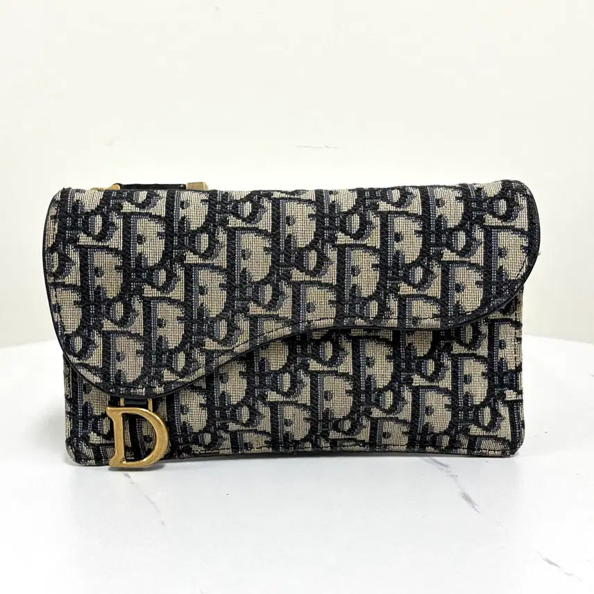 [BUNJANG] Dior Oblique Saddle Zipper Long Wallet / 디올 오블리크 새들 지퍼 장지갑