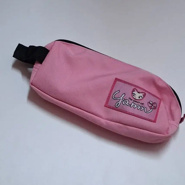 [BUNJANG] Vintage Yam Pink Pen Case Pouch / 고전 얌 핑크색 손잡이 필통 펜 파우치