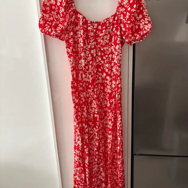[BUNJANG] And Other Stories Flowy Puff Sleeve Midi Dress / (새상품) 앤아더스토리즈 플로위 퍼프 슬리브 미디 드레스