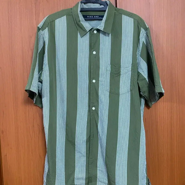 [BUNJANG] Niko and... Olive Stripe Shirt Size 3 / [NIKOAND]니코앤드 올리브 스트라이프 셔츠 3사이즈