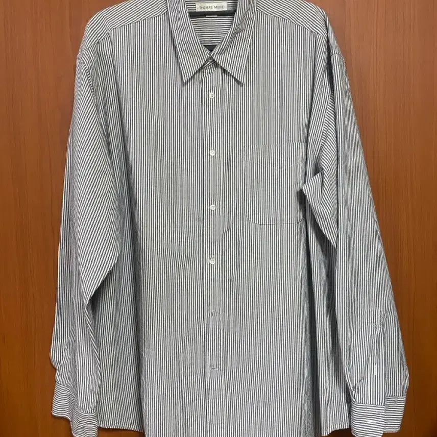 [BUNJANG] Thomasmore Oxford Stripe Long-Sleeve Shirt - Size L / [THOMAS] 토마스모어 옥스퍼드 스트라이프 긴팔 셔츠 L사이즈