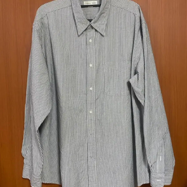 [BUNJANG] Thomasmore Oxford Stripe Long-Sleeve Shirt - Size L / [THOMAS] 토마스모어 옥스퍼드 스트라이프 긴팔 셔츠 L사이즈