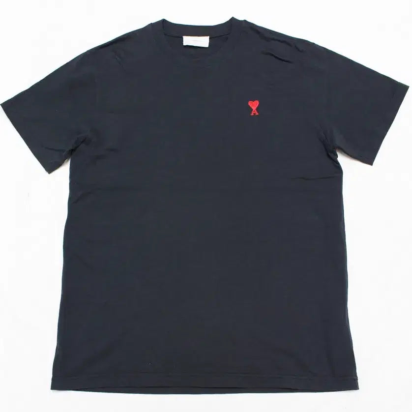 [BUNJANG] AMI Men's Black Cotton Short Sleeve Round T-Shirt L / 아미 남성 L 105 면 반팔 라운드 티셔츠 깨끗/L02