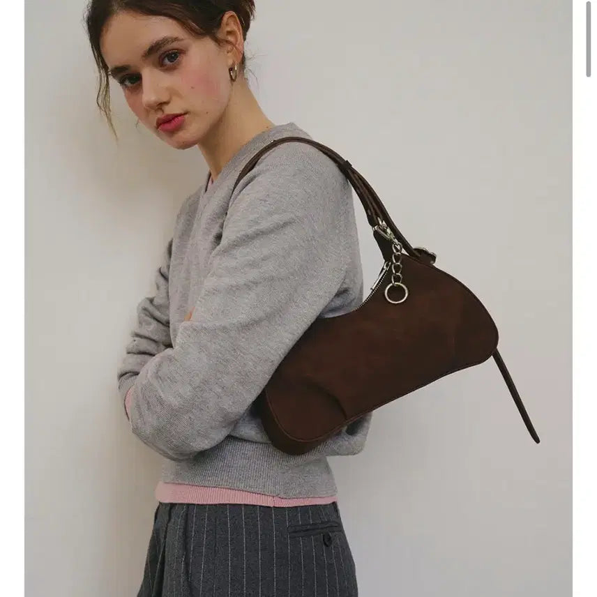 [BUNJANG] Mure Etebag Suede Hobo Bag Dark Brown Shoulder Bag / 무르 에떼백 스웨이드 호보백 다크 브라운 숄더백