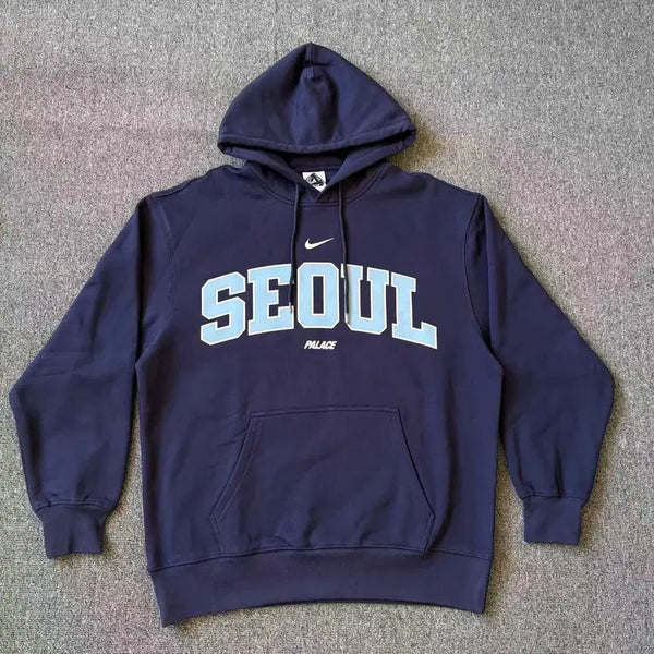 [BUNJANG] Palace Sweatshirt Navy Brown Casual Summer / 팔라스  맨투맨  네이비 갈색  캐쥬얼 여름