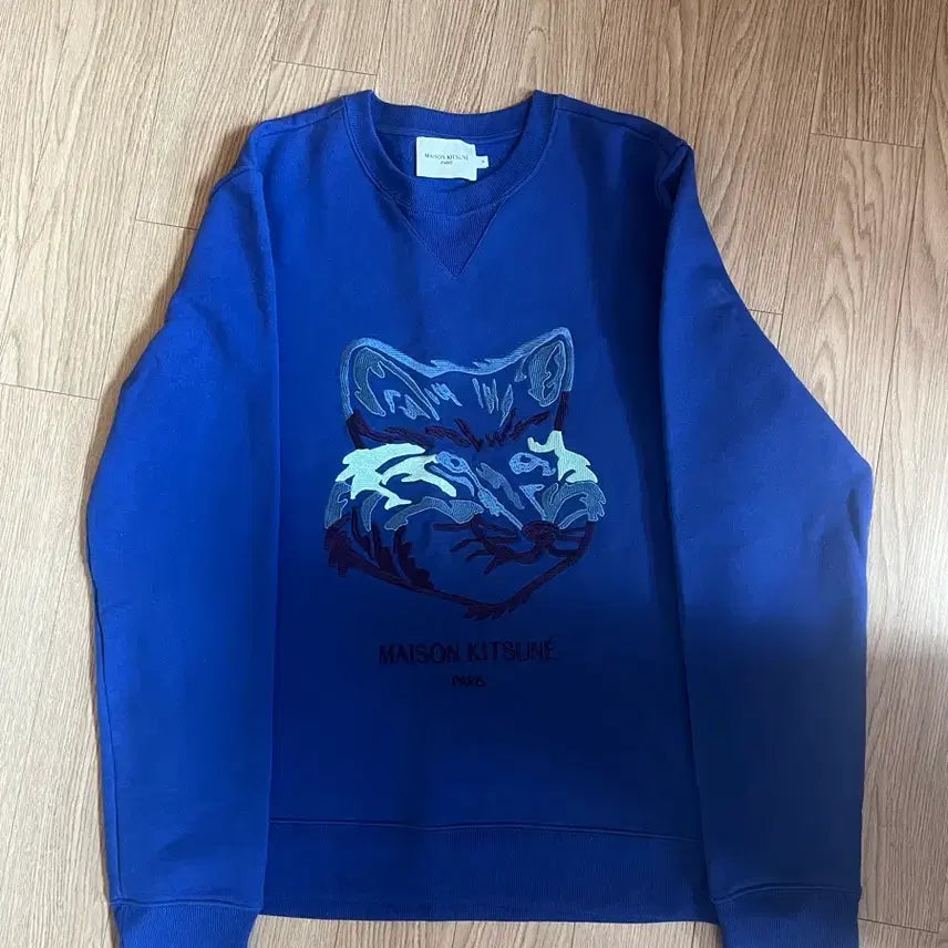 [BUNJANG] Maison Kitsuné Big Fox Sweatshirt Royal Blue M / 메종키츠네 빅폭스 맨투맨 M 로얄블루