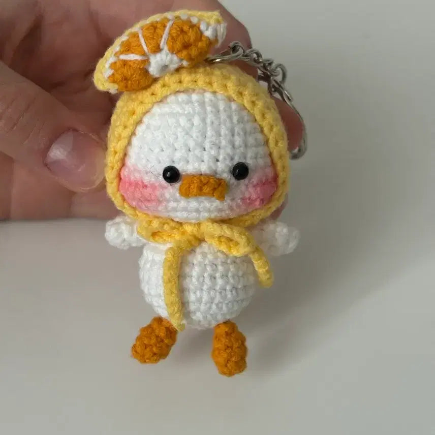 [BUNJANG] Hand-Knitted Duck Keyring Plush / 오리 뜨개인형