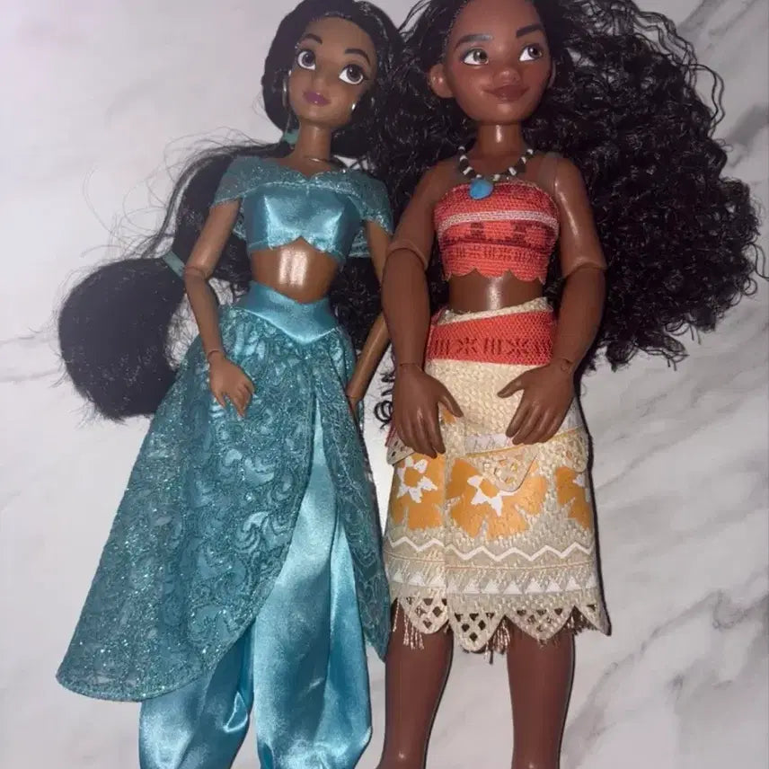 [BUNJANG] Disney Authentic Classic Doll Jasmine & Moana Bundle Set / 디즈니 정품 클래식돌 / 쟈스민&모아나 일괄