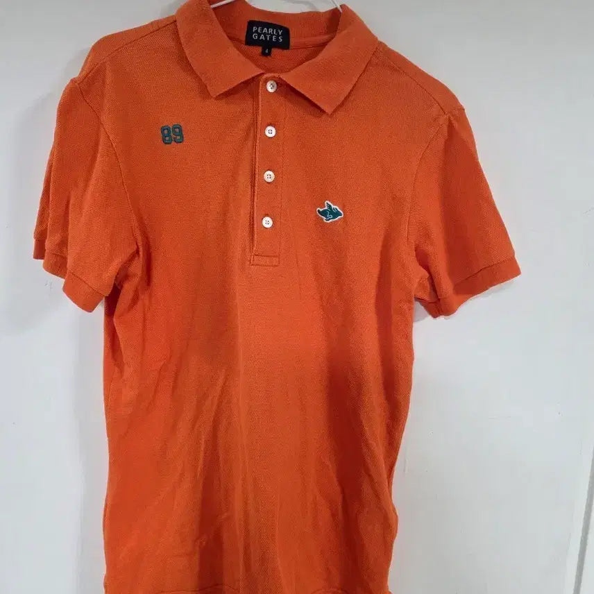[BUNJANG] Fair Liar Short Sleeve Polo T-Shirt Orange Size 4 / 페어리게이츠 오렌지 반팔 폴로티 4