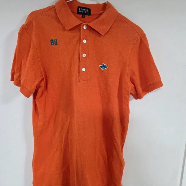 [BUNJANG] Fair Liar Short Sleeve Polo T-Shirt Orange Size 4 / 페어리게이츠 오렌지 반팔 폴로티 4