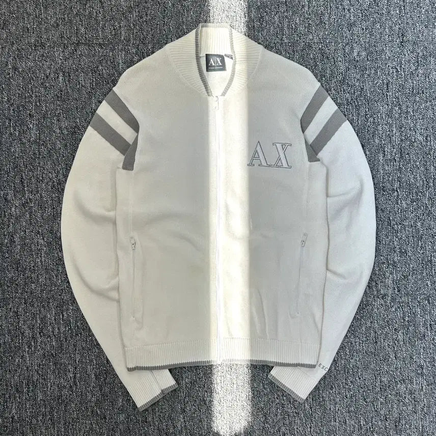 [BUNJANG] Armani Exchange Logo Knit Zip-Up / 아르마니 익스체인지 로고 니트집업