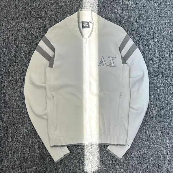 [BUNJANG] Armani Exchange Logo Knit Zip-Up / 아르마니 익스체인지 로고 니트집업