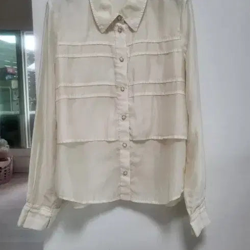 [BUNJANG] ZOOC Beige Layered Blouse (Size 44-66) / zooc 베이지  레이어드 블라우스 44~66