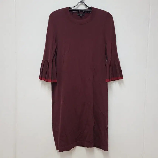 [BUNJANG] COS Rayon Pleated Sleeve Dress Burgundy / 코스 레이온 원피스 55