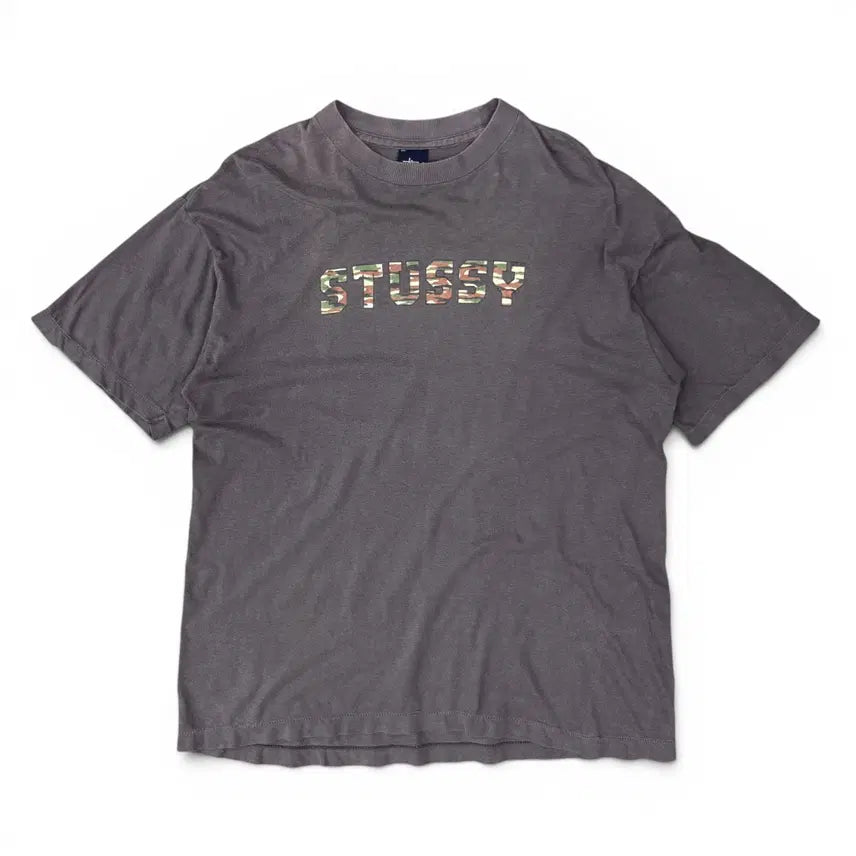 [BUNJANG] Stussy Camo Logo T-Shirt XL (Made in USA, Single Stitch) / 2000 스투시 카모 로고 티셔츠 XL