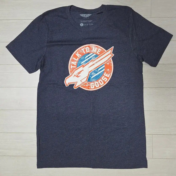 [BUNJANG] Top Gun Maverick Goose Graphic T-Shirt Navy Blue / [S] 탑건 매버릭 톡 투 미 구스 그래픽 반팔 티셔츠 네이비 블루