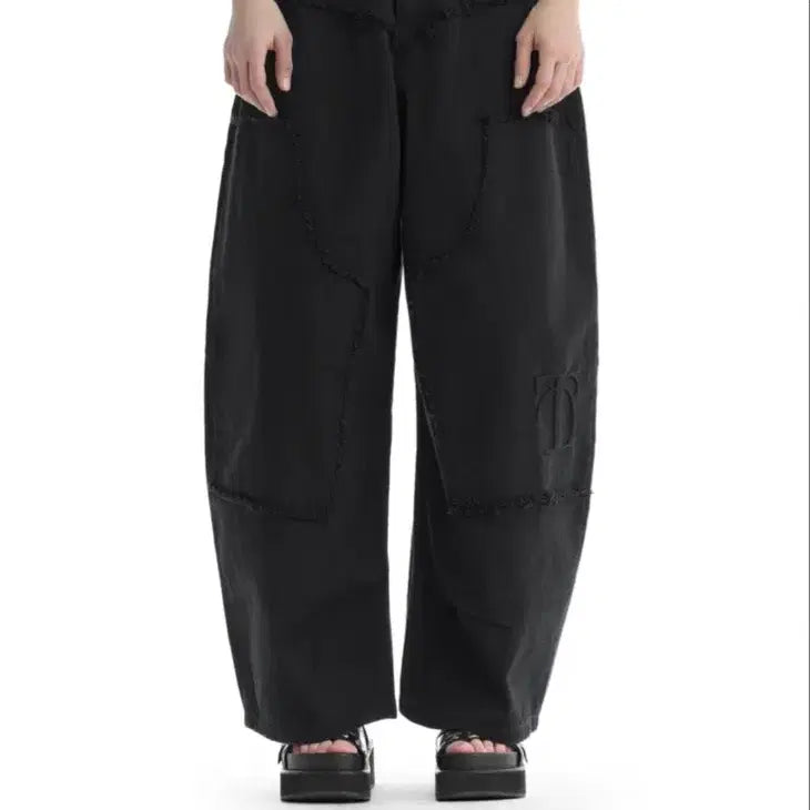 [BUNJANG] TREEMINGBIRD Black Wide Denim Pants / TREEMINGBIRD 블랙 와이드 데님 팬츠