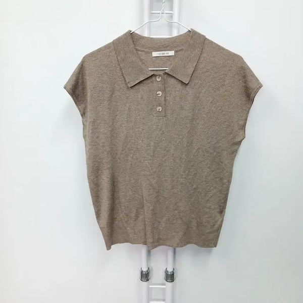 [BUNJANG] MISENS 25SS Sleeveless Collar Knit / 미센스 25SS 민소매 카라 니트 55-66