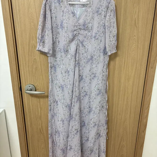 [BUNJANG] Lilac Floral Maxi Dress / 연보라꽃원피스