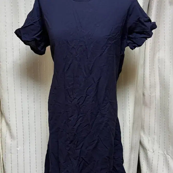 [BUNJANG] Navy Shirring Short Sleeve Dress / 급처 처분 네이비 반팔 셔링 원피스 여름 반팔