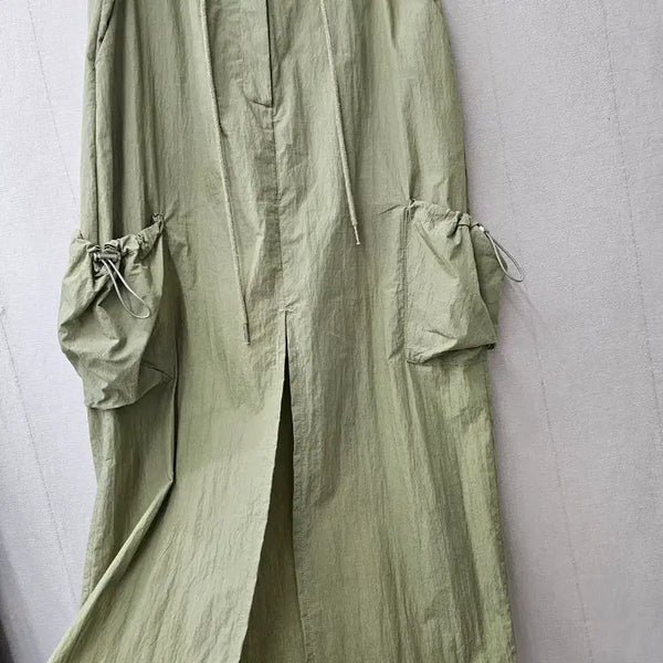 [BUNJANG] Cargo String Long Skirt / 카고 스트링 롱스커트 ~30