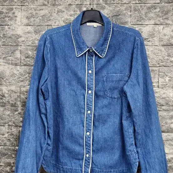 [BUNJANG] Maje Blue Denim Shirt Women's Size 2 / 마쥬 청남방 블루셔츠2호