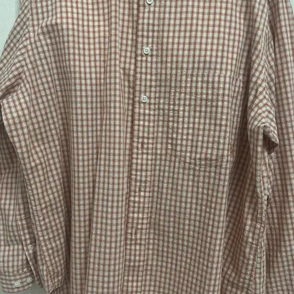 [BUNJANG] Espionage Checkered Shirt Orange Size M / 에스피오나지 체크 셔츠 오렌지 M사이즈