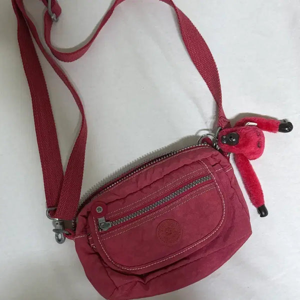 [BUNJANG] Kipling Vintage Hot Pink Mini Crossbody Bag / 키플링 빈티지 핫핑크 미니 크로스백