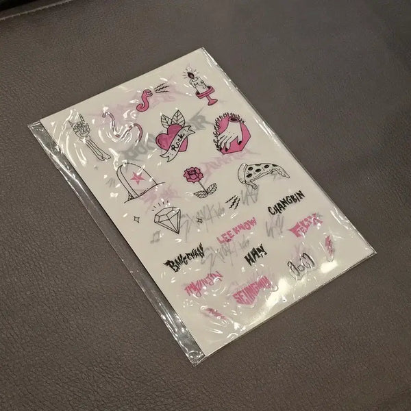 [BUNJANG] Stray Kids 'ROCKSTAR' Tattoo Sticker (Official Pop-up Goods) / 스트레이키즈 스키즈 락스타 락 타투 스티커 팝업 공식 굿즈 미개봉 새상품
