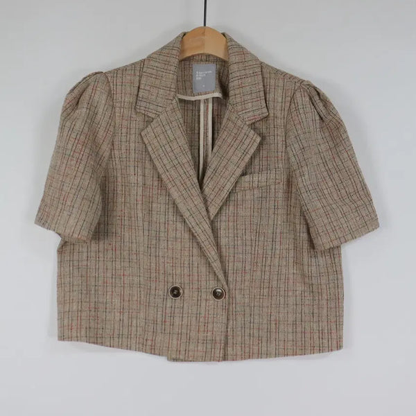 [BUNJANG] 8seconds Glen Check Crop Jacket (M) / 에잇세컨즈 8seconds 정품 글렌 체크 크롭 자켓 M 모던룩