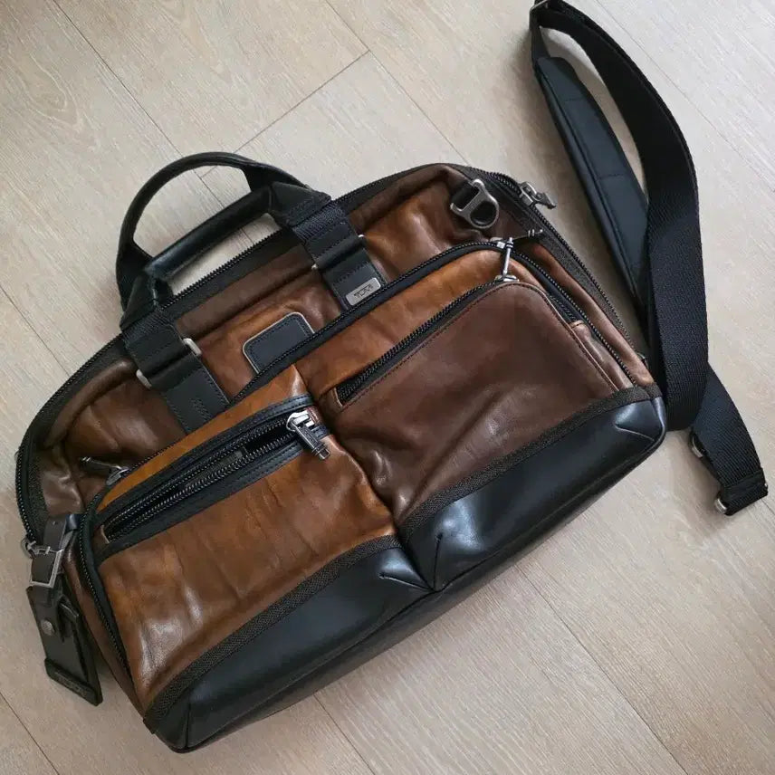 [BUNJANG] Tumi Brown Leather Briefcase / TUMI 투미 브라운 레더 서류 가방