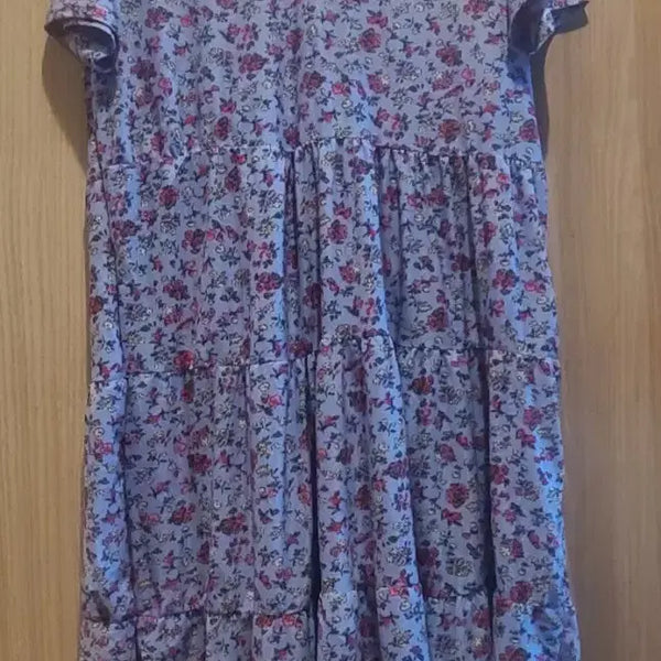 [BUNJANG] Flower Pattern Layered Dress (Blue) / (새상품)예쁜 플라워캉캉 원피스(블루/free ~77반)