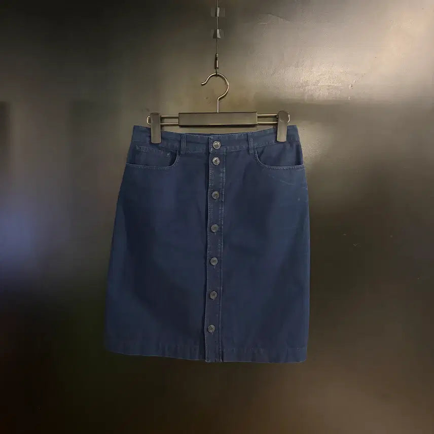 [BUNJANG] A.P.C. Button Cotton Denim Skirt / 아페쎄 버튼 코튼 진청 스커트