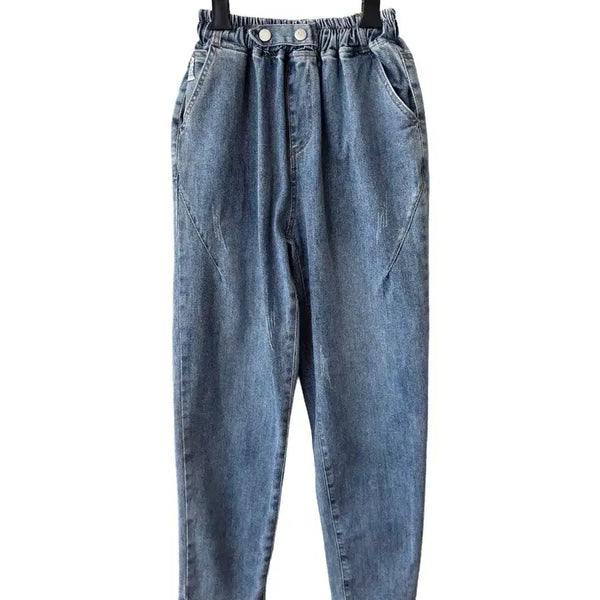 [BUNJANG] Unisex Banding Baggy Denim Pants / XS/ 밴딩 배기 데님팬츠
