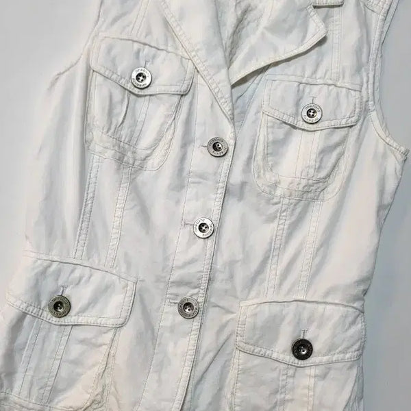 [BUNJANG] 96NY White Vest / 나인식스뉴욕 화이트 베스트