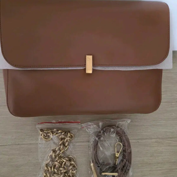 [BUNJANG] Genuine Leather Flap Chain Shoulder Crossbody Bag / 소가죽 플랩 체인 숄더 크로스백 새상품