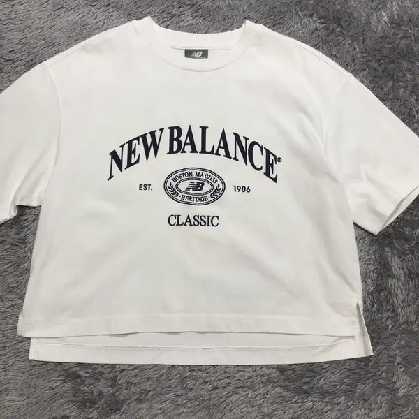 [BUNJANG] New Balance Heritage Crop T-Shirt White Women's M / [[여성 M, 24년] 뉴발란스(NB) 헤리티지 크롭 반팔티@467