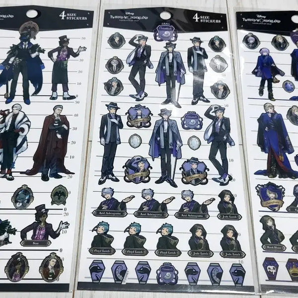 [BUNJANG] Disney Twisted Wonderland Sticker 3 Type Set / (일괄)디즈니 트위스티드 원더랜드 스티커 3종 세트