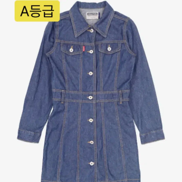 [BUNJANG] Sculptor Denim Mini Dress / 스컬프터 데님 원피스