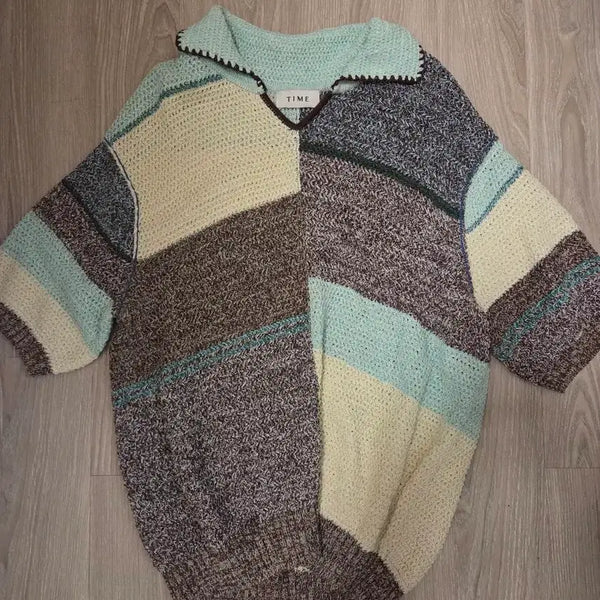 [BUNJANG] Time Homme Oversized Short Sleeve Knit Mint Size 105 / 타임옴므 정품 오버핏 반팔니트 민트 105사이즈