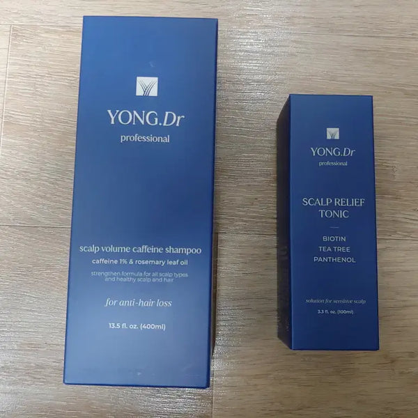 [BUNJANG] Yongdoctor Scalp Volume Caffeine Shampoo & Soothing Scalp Tonic Set (Sealed) / 용닥터 스칼프 볼륨 카페인 탈모샴푸 + 용닥터 두피 진정 토닉 미개봉