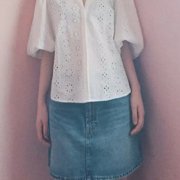 [BUNJANG] Zara Punching Shirt / 자라 펀칭 셔츠(새상품)
