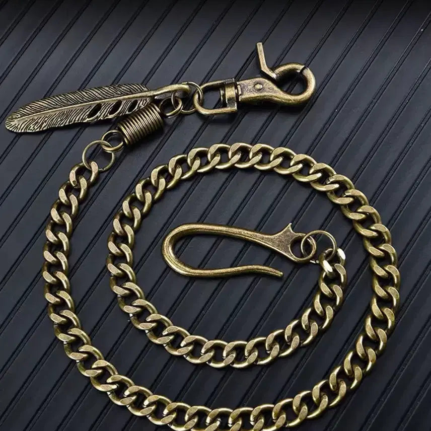 [BUNJANG] Vintage Bronze Chain Wallet Chain Keychain / 빈티지 브론즈 체인 월렛 체인 바지체인 키링
