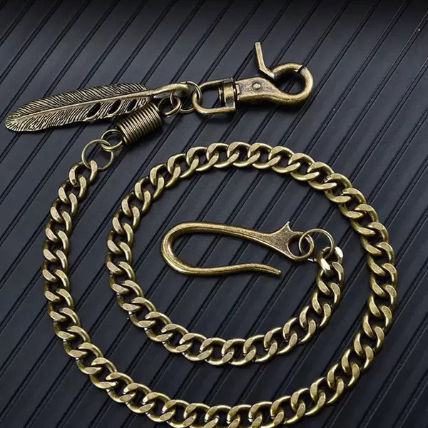 [BUNJANG] Vintage Bronze Chain Wallet Chain Keychain / 빈티지 브론즈 체인 월렛 체인 바지체인 키링