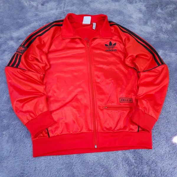 [BUNJANG] Adidas 22SS Orange Glossy Track Jacket Zip-Up L / L 22ss 아디다스 오렌지 유광 져지 집업 | 0505A19