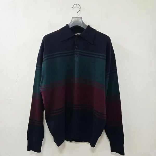[BUNJANG] Vintage Burberry Scotland Check Wool Polo Shirt 105 / 빈티지 버버리 made in Scotland 체크 울 카라티 105