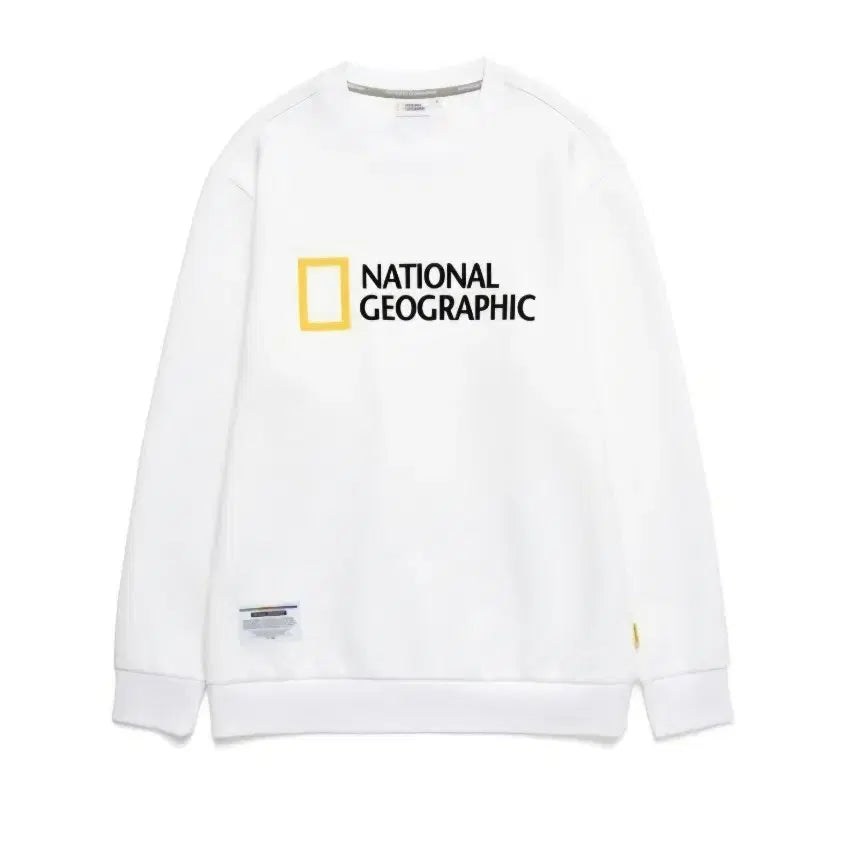 [BUNJANG] National Geographic Sweatshirt White XL / 내셔널지오그래픽 맨투맨 105 XL 화이트 티셔츠 반팔 등산 캠핑 러닝