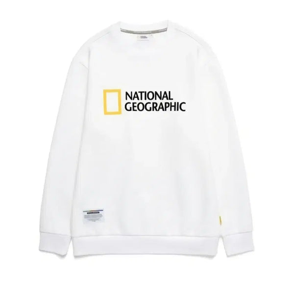 [BUNJANG] National Geographic Sweatshirt White XL / 내셔널지오그래픽 맨투맨 105 XL 화이트 티셔츠 반팔 등산 캠핑 러닝